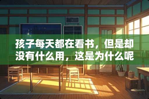 孩子每天都在看书，但是却没有什么用，这是为什么呢？