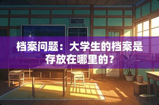 档案问题：大学生的档案是存放在哪里的？