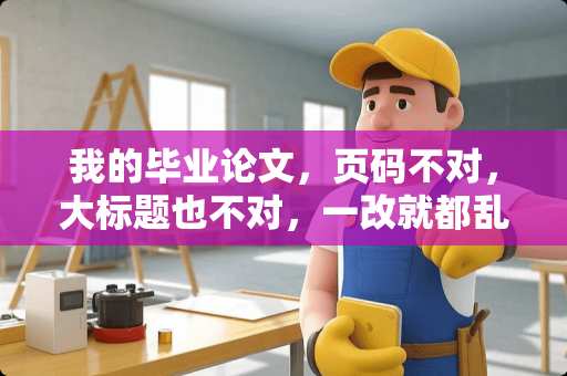 我的毕业论文，页码不对，大标题也不对，一改就都乱了