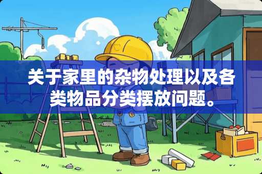 关于家里的杂物处理以及各类物品分类摆放问题。