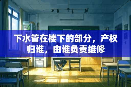 下水管在楼下的部分，产权归谁，由谁负责维修