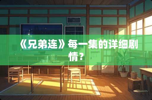 《兄弟连》每一集的详细剧情？