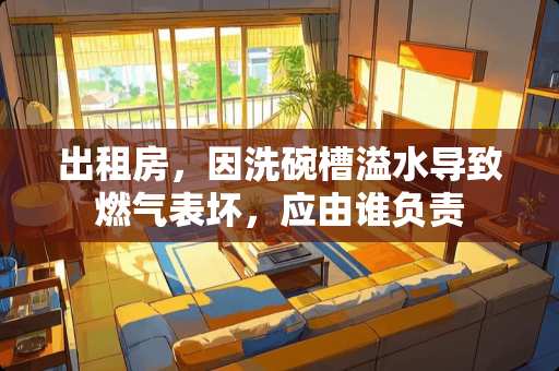 出租房，因洗碗槽溢水导致燃气表坏，应由谁负责