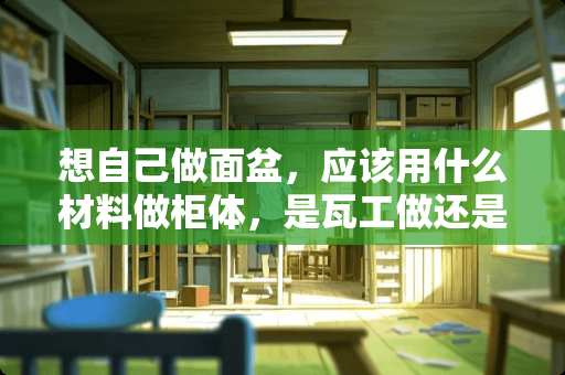 想自己做面盆，应该用什么材料做柜体，是瓦工做还是木工做，还有，柜门应该如何做？