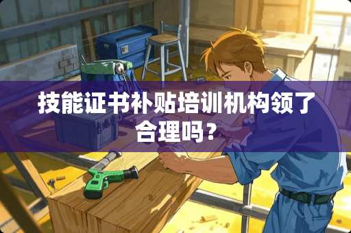 技能证书补贴培训机构领了合理吗？