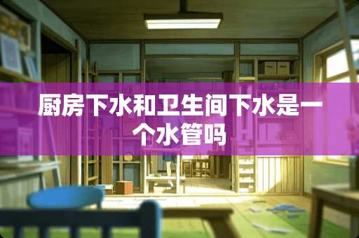 厨房下水和卫生间下水是一个水管吗