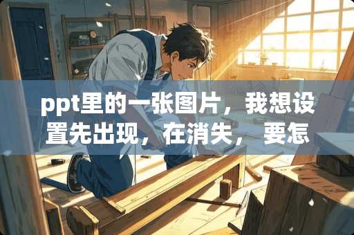 ppt里的一张图片，我想设置先出现，在消失， 要怎么做？