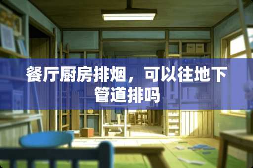 餐厅厨房排烟，可以往地下管道排吗