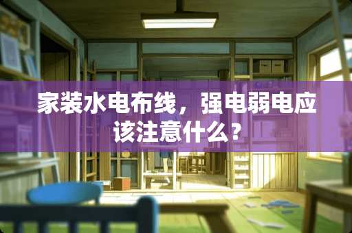 家装水电布线，强电弱电应该注意什么？