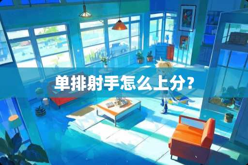 单排射手怎么上分？
