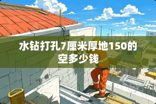 水钻打孔7厘米厚地150的空多少钱