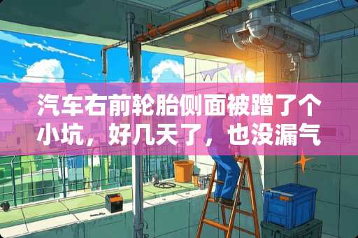 汽车右前轮胎侧面被蹭了个小坑,好几天了,也没漏气,用换轮胎吗?请教各位前辈? 汽车右前轮胎侧面被蹭了个小坑,好几天了,也没漏气,用换轮胎吗?请教各位前辈?