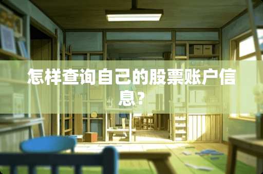 怎样查询自己的股票账户信息？