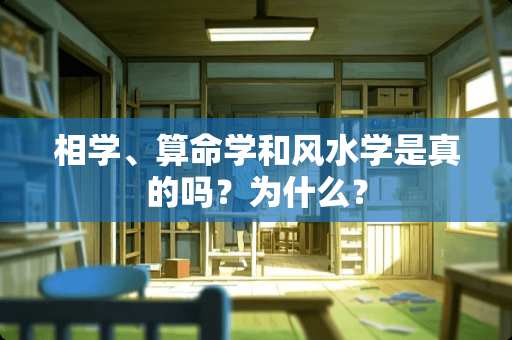 相学﹑算命学和风水学是真的吗？为什么？