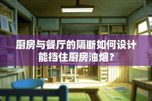 厨房与餐厅的隔断如何设计能挡住厨房油烟？