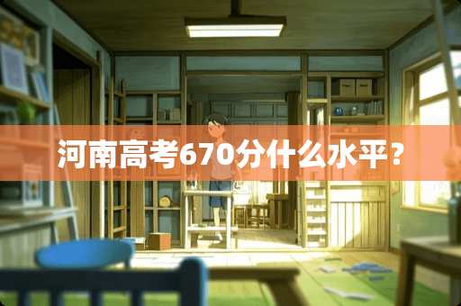 河南高考670分什么水平？
