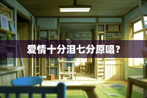 爱情十分泪七分原唱？