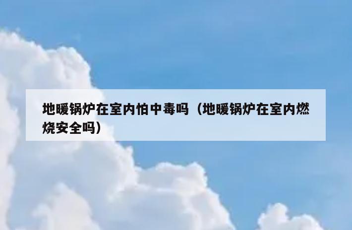 地暖锅炉在室内怕中毒吗（地暖锅炉在室内燃烧安全吗）