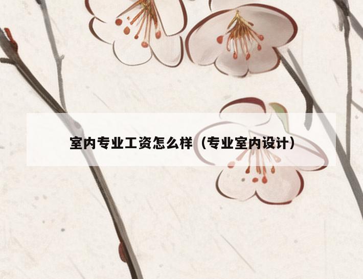 室内专业工资怎么样（专业室内设计）