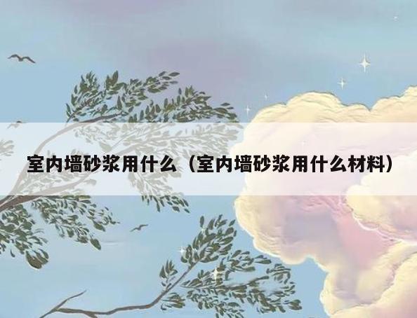 室内墙砂浆用什么（室内墙砂浆用什么材料）