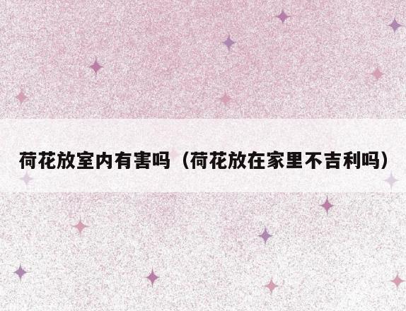 荷花放室内有害吗（荷花放在家里不吉利吗）