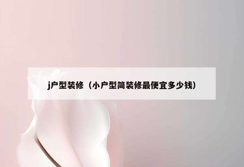 j户型装修(小户型简装修最便宜多少钱) j户型装修(小户型简装修最便宜多少钱)