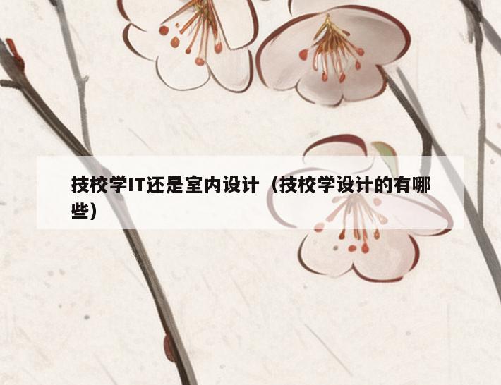 技校学IT还是室内设计(技校学设计的有哪些) 技校学IT还是室内设计(技校学设计的有哪些)
