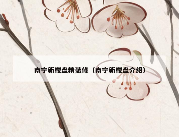 南宁新楼盘精装修(南宁新楼盘介绍) 南宁新楼盘精装修(南宁新楼盘介绍)