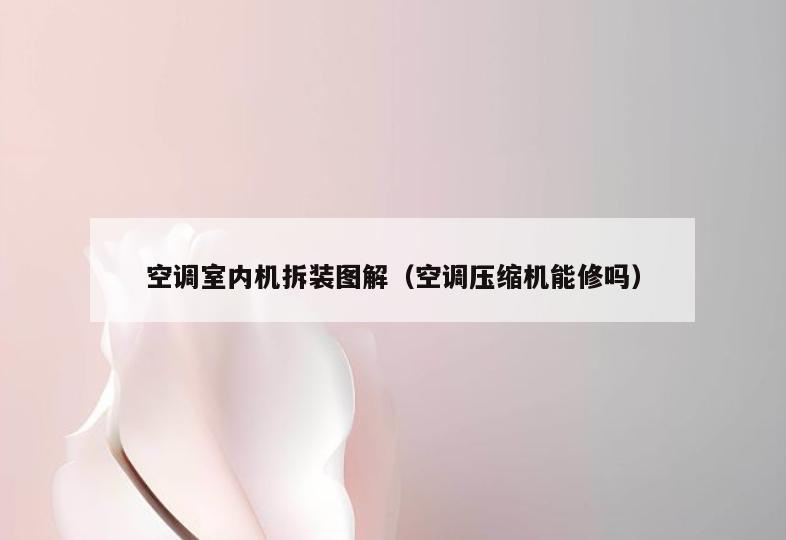 空调室内机拆装图解(空调压缩机能修吗) 空调室内机拆装图解(空调压缩机能修吗)