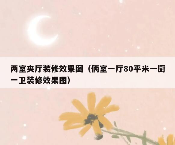 两室夹厅装修效果图(俩室一厅80平米一厨一卫装修效果图) 两室夹厅装修效果图(俩室一厅80平米一厨一卫装修效果图)