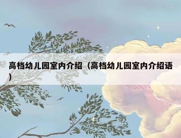 高档幼儿园室内介绍(高档幼儿园室内介绍语) 高档幼儿园室内介绍(高档幼儿园室内介绍语)