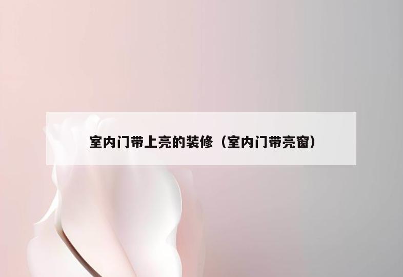 室内门带上亮的装修（室内门带亮窗）