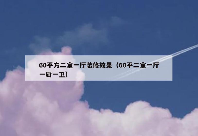 60平方二室一厅装修效果(60平二室一厅一厨一卫) 60平方二室一厅装修效果(60平二室一厅一厨一卫)
