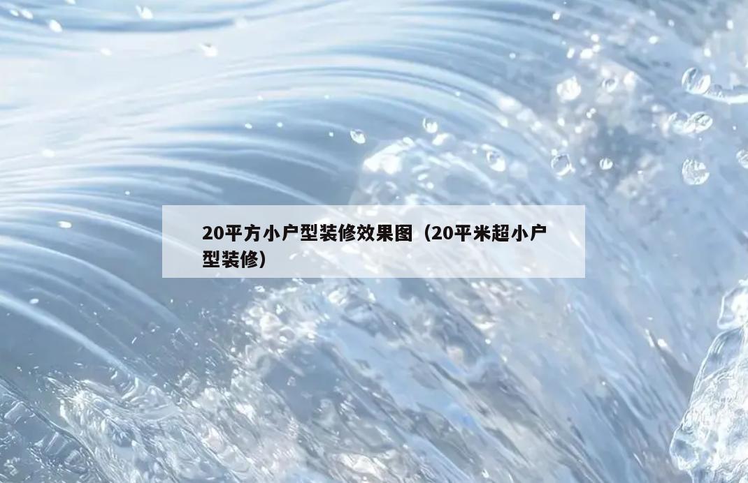 20平方小户型装修效果图(20平米超小户型装修) 20平方小户型装修效果图(20平米超小户型装修)