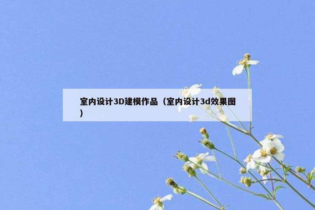 室内设计3D建模作品（室内设计3d效果图）