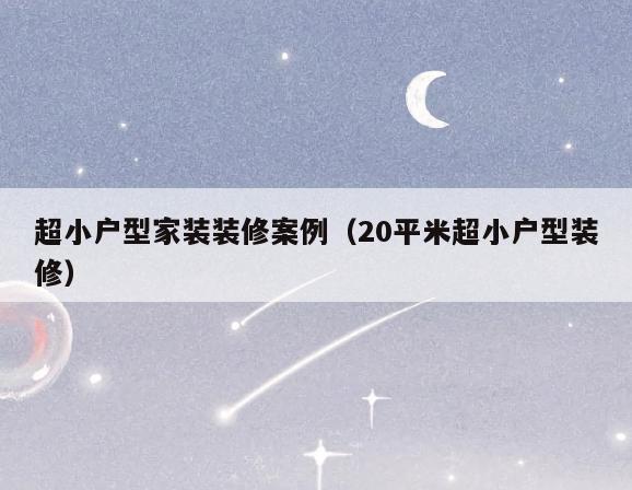 超小户型家装装修案例(20平米超小户型装修) 超小户型家装装修案例(20平米超小户型装修)