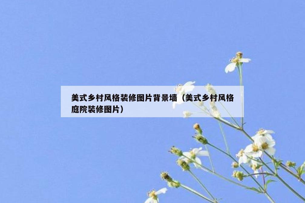 美式乡村风格装修图片背景墙（美式乡村风格庭院装修图片）